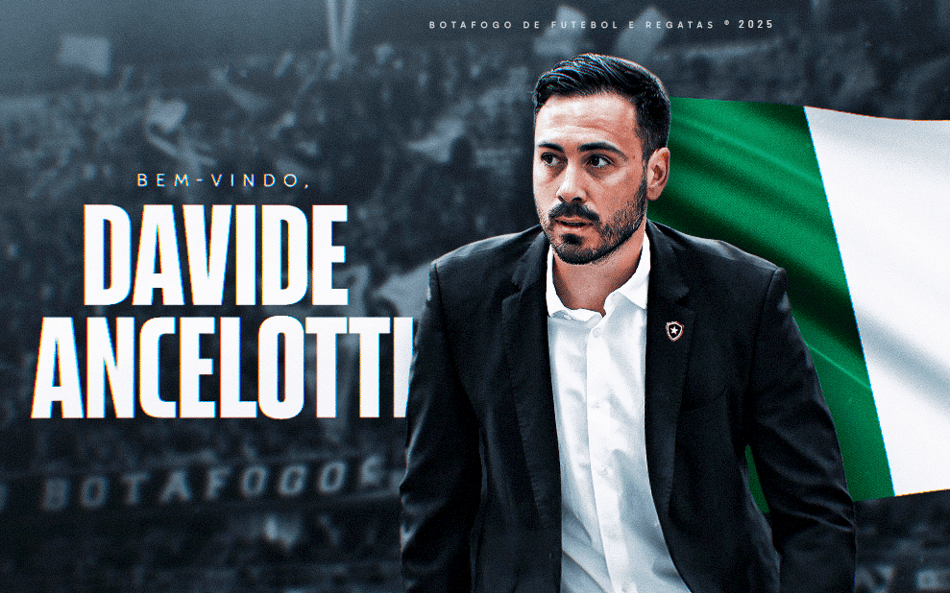 Davide Ancelotti é o novo técnico do Botafogo (Foto: Divulgação)