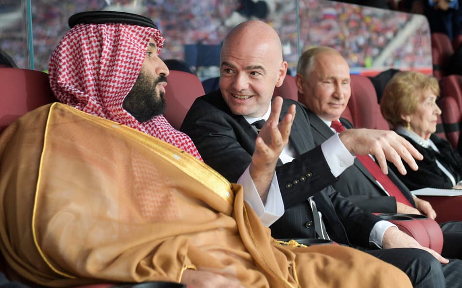 Bin Salman, Gianni Infantino e Putin
