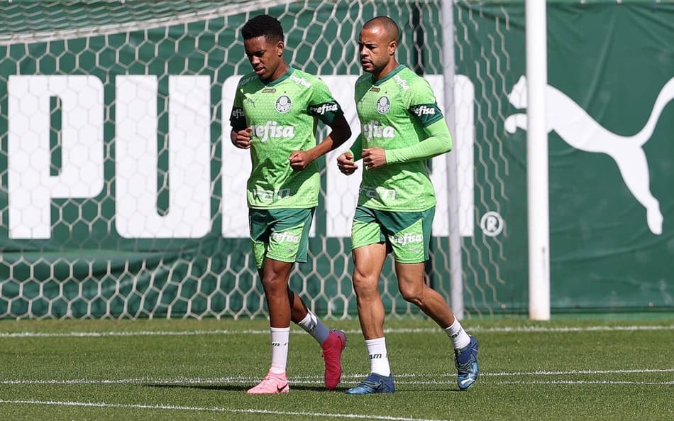 Estêvão e Mayke &#8211; treino Palmeiras