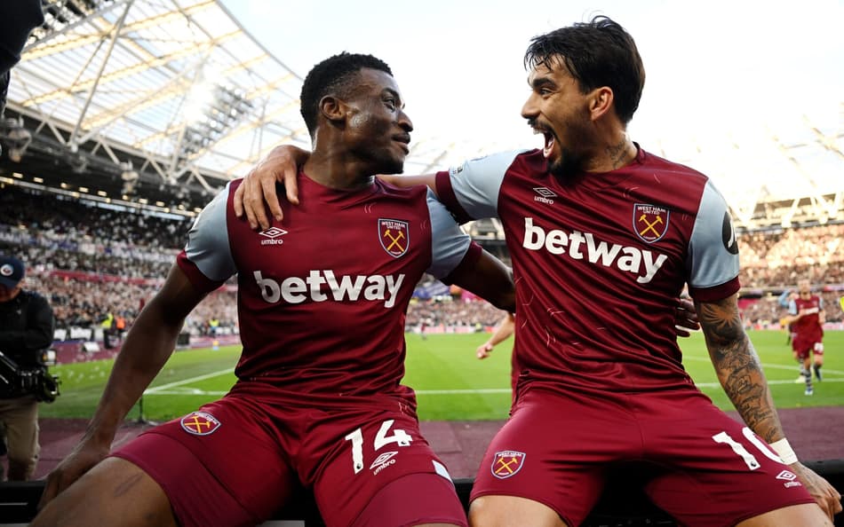 Kudus e Paquetá comemoram gol pelo West Ham (Divulgação/West Ham)