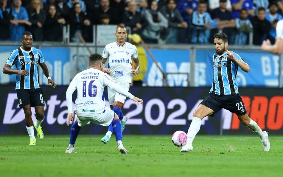 Partida entre Grêmio e Fortaleza, pelo Brasileirão 2024 (Foto: Lucas Uebel/Grêmio FBPA)