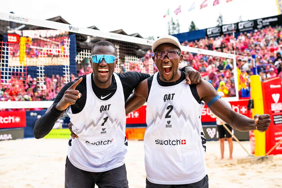 Cherif/Ahmed x Nilsson/Andersson na etapa de Gstaad (foto: volleyballworld)