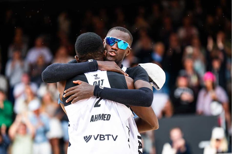 Cherif/Ahmed x Nilsson/Andersson na etapa de Gstaad (foto: volleyballworld)