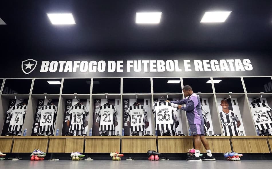 Vestiário do Botafogo para o duelo com o Bragantino (Foto: Vítor Silva/Botafogo)