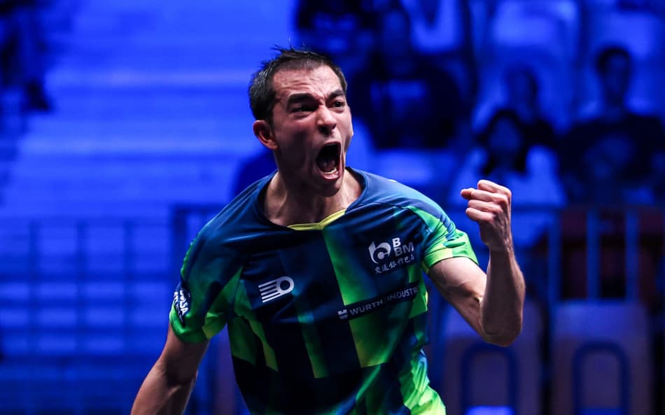Hugo Calderano bicampeão na Eslovênia (foto: World Table Tennis)
