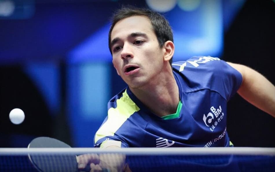 Hugo Calderano vence Liao Cheng-ting e está na semifinal do WTT Buenos Aires (Foto: Reprodução/@TMdoBrasil)