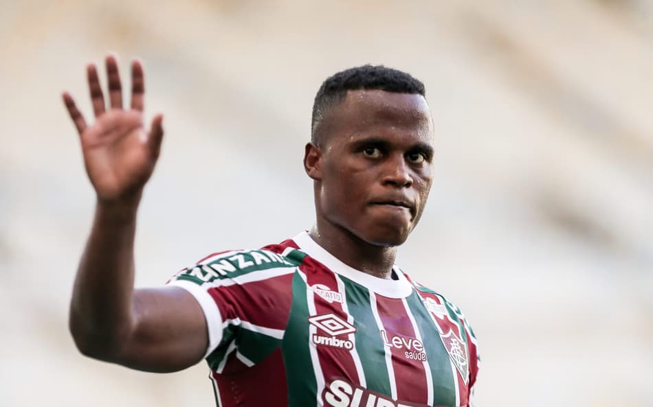 Jhon Arias durante vitória do Fluminense sobre o Nova Iguaçu, pelo Campeonato Carioca
