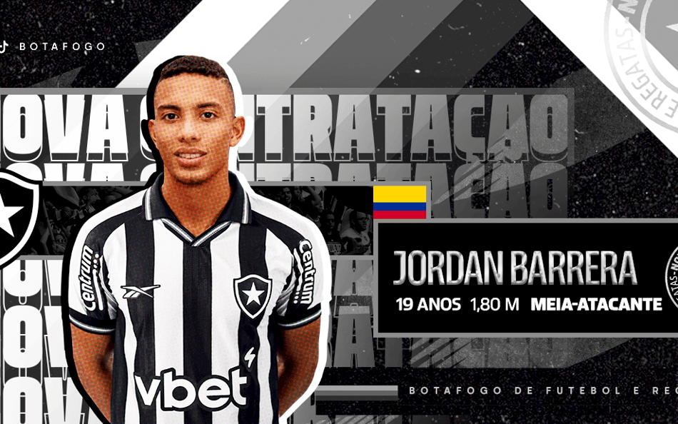 Jordan Barrera é anunciado como novo reforço do Botafogo