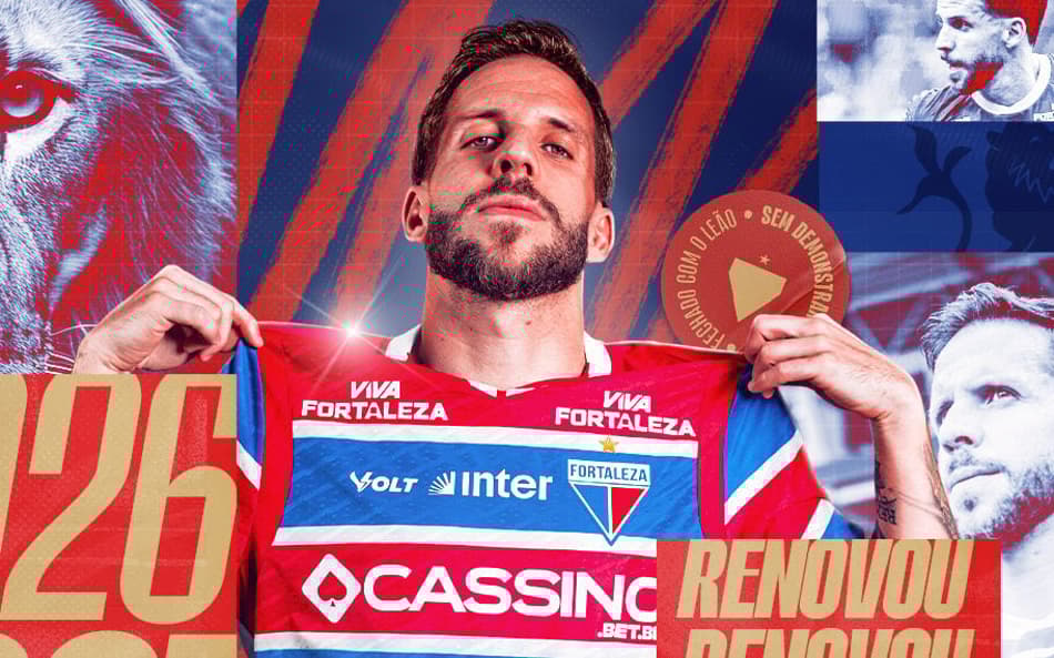 Lucas Sasha renovou contrato com o Fortaleza (Foto: divulgação/Fortaleza EC)