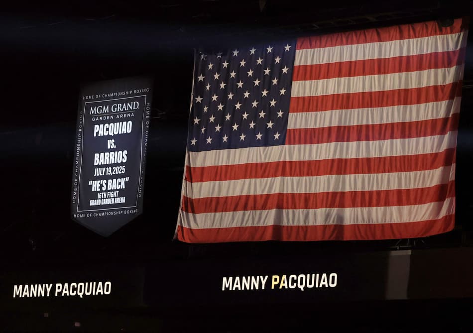 Manny Pacquiao enfrenta Mario Barrios em Las Vegas (foto: Ethan Miller / GETTY IMAGES NORTH AMERICA / Getty Images via AFP)