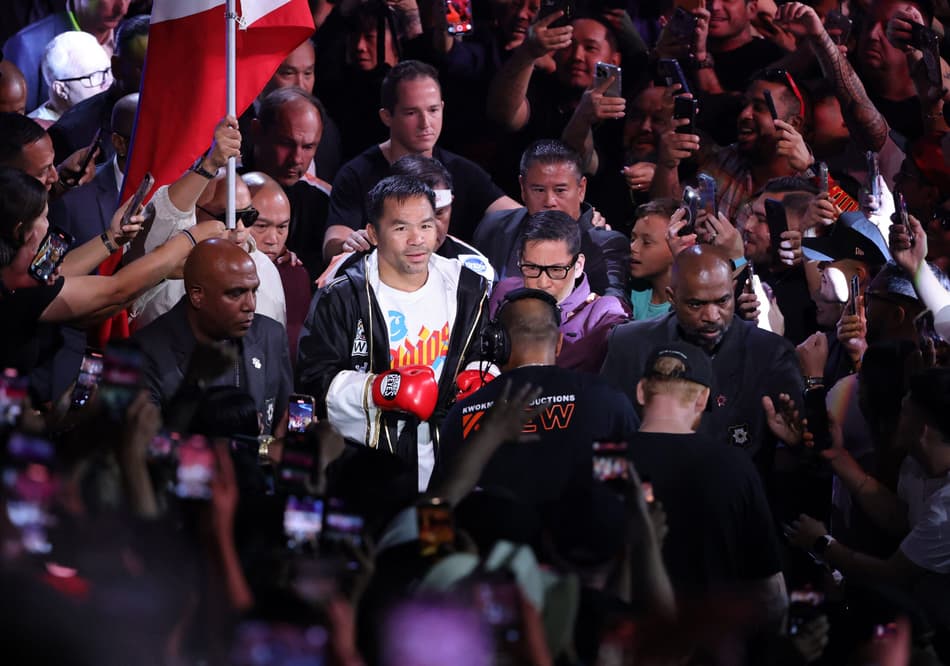 Manny Pacquiao enfrenta Mario Barrios em Las Vegas (foto: Ethan Miller / GETTY IMAGES NORTH AMERICA / Getty Images via AFP)