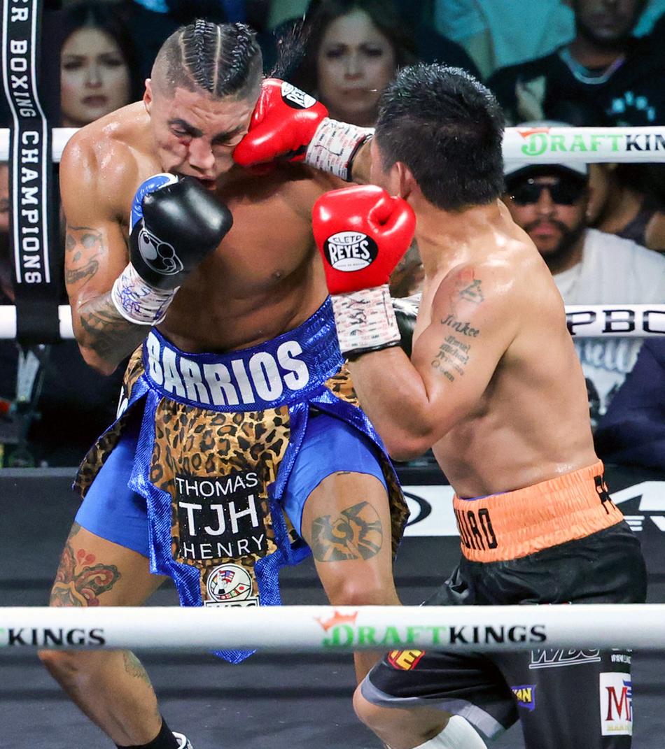Manny Pacquiao enfrenta Mario Barrios em Las Vegas (foto: Ethan Miller / GETTY IMAGES NORTH AMERICA / Getty Images via AFP)