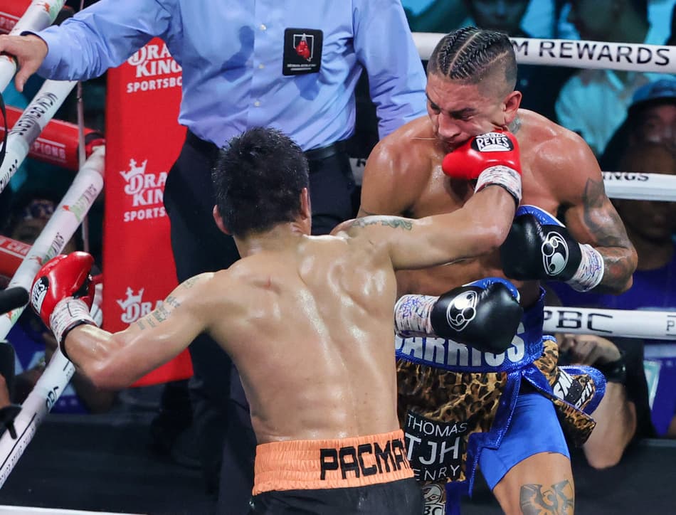 Manny Pacquiao enfrenta Mario Barrios em Las Vegas (foto: Ethan Miller / GETTY IMAGES NORTH AMERICA / Getty Images via AFP)