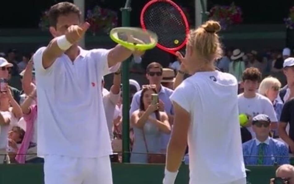 Marcelo Melo e Rafael Matos em Wimbledon (foto: Divulgação)