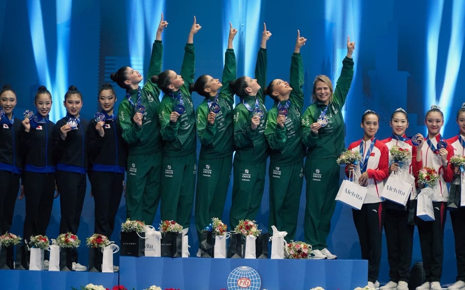 Brasil é medalha de ouro Geral na Copa do Mundo de GInástica Ritmica em Milão (foto: André Menezes/CBG)