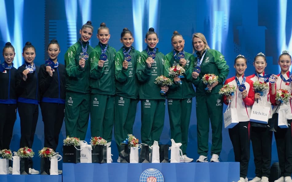 Brasil é medalha de ouro Geral na Copa do Mundo de GInástica Ritmica em Milão (foto: André Menezes/CBG)