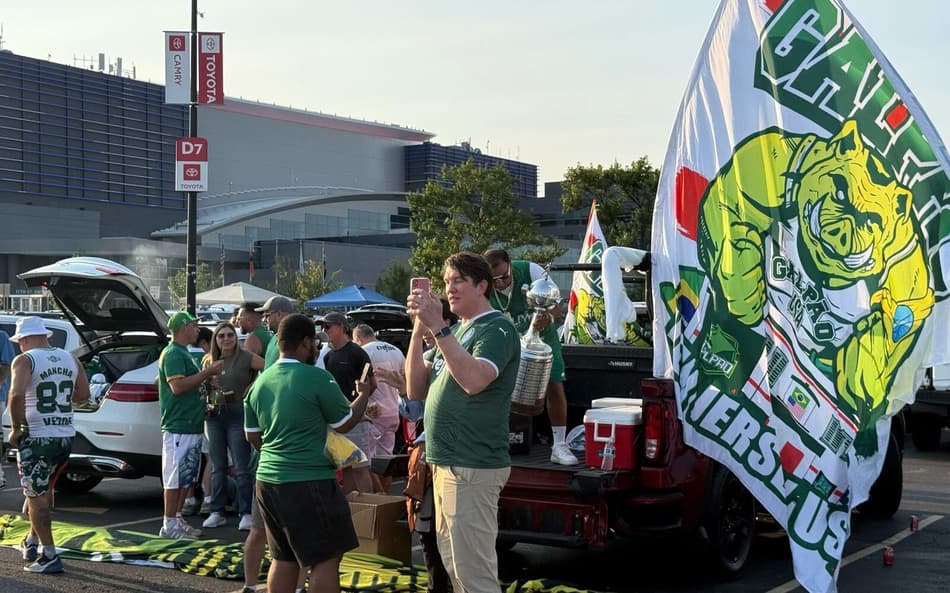 Torcedores do Palmeiras antes do jogo contra o Chelsea