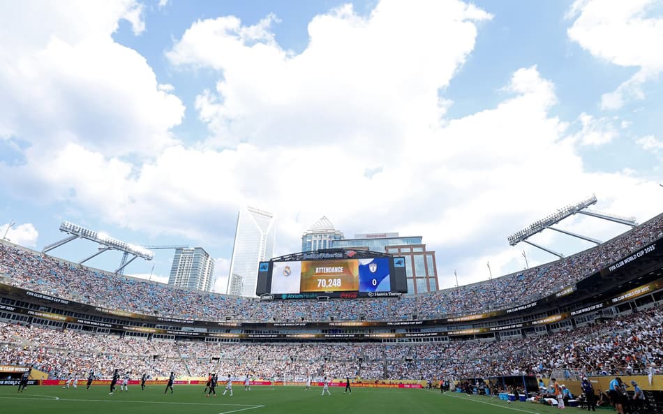 Real Madrid coloca mais de 70 mil torcedores no Bank of America Stadium em jogo contra o Pachuca, no Mundial de Clubes