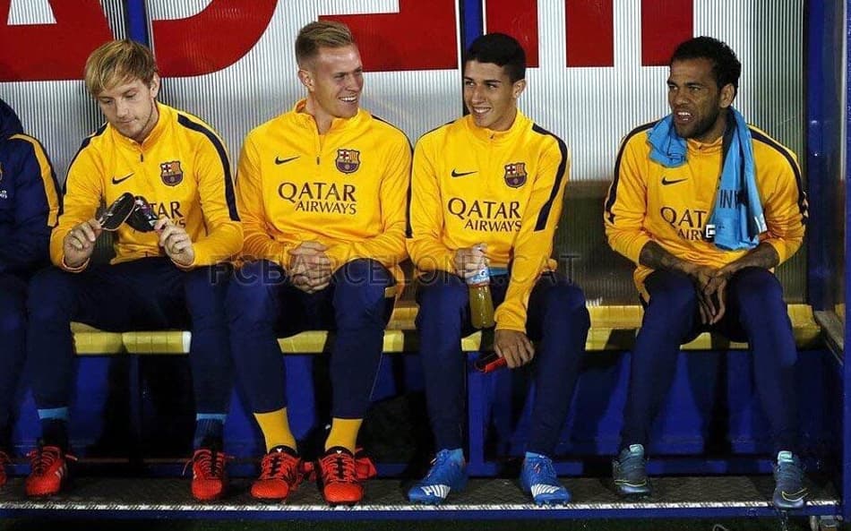 Cantalapiedra ao lado de Ter Stegen (Foto: redes sociais)