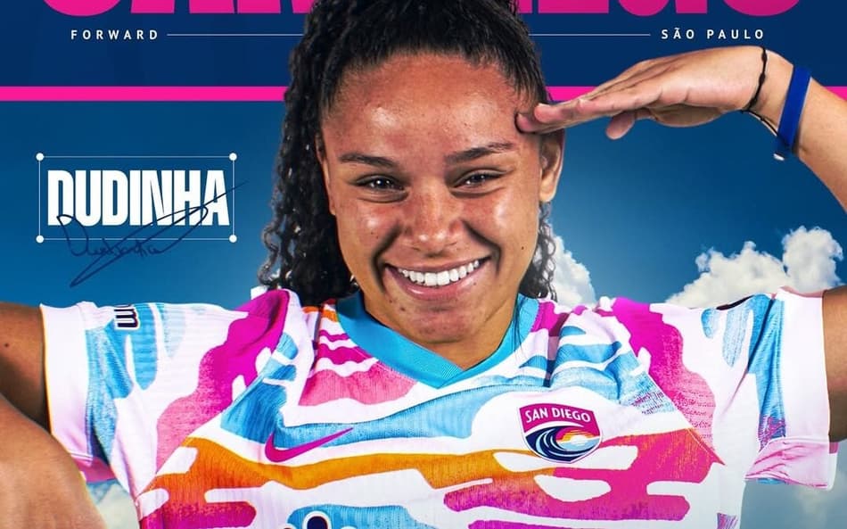 San Diego Wave, novo clube de Dudinha, ex-São Paulo. (Foto: San Diego/Divulgação)