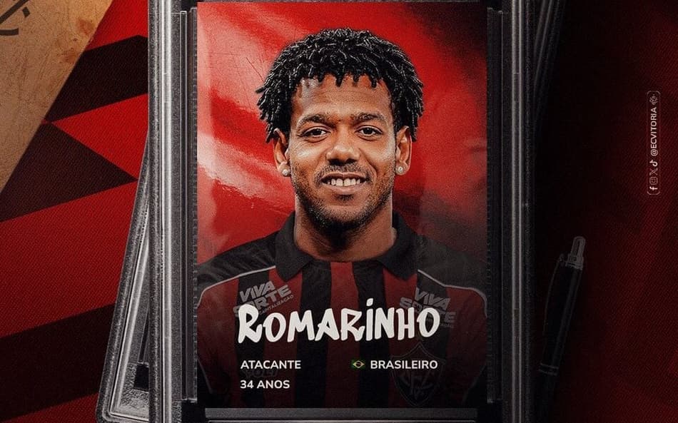 Romarinho é anunciado pelo Vitória (Foto: divulgação / EC Vitória)
