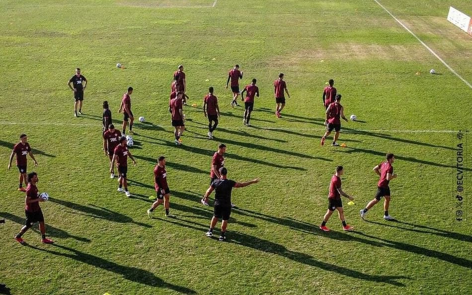 Treino do Vitória em São José do Rio Preto (Foto: Victor Ferreira / EC Vitória)