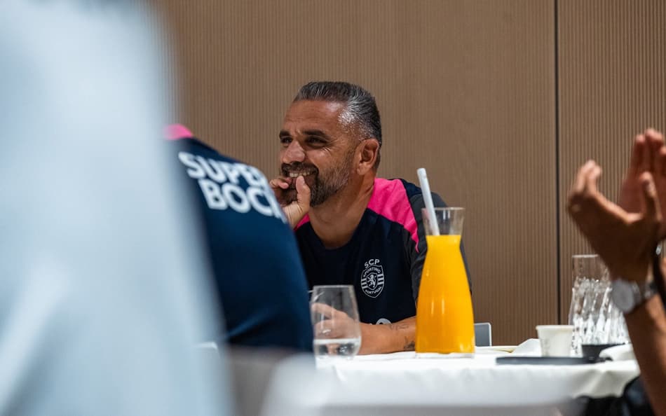 Técnico do Sporting, Rui Borges durante a pré-temporada da equipe portuguesa