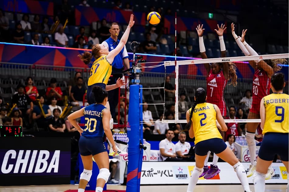 Brasil x França, pela terceira etapa da VNL feminina (foto: volleyballworld)