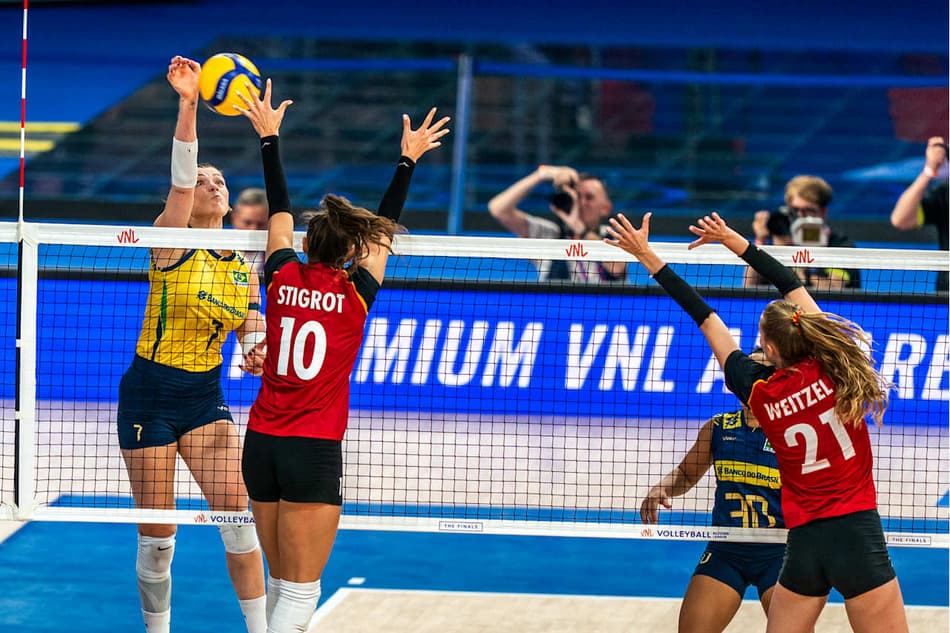 Brasil x Alemanha, pelas quartas de final da VNL feminina (foto: volleyballworld)