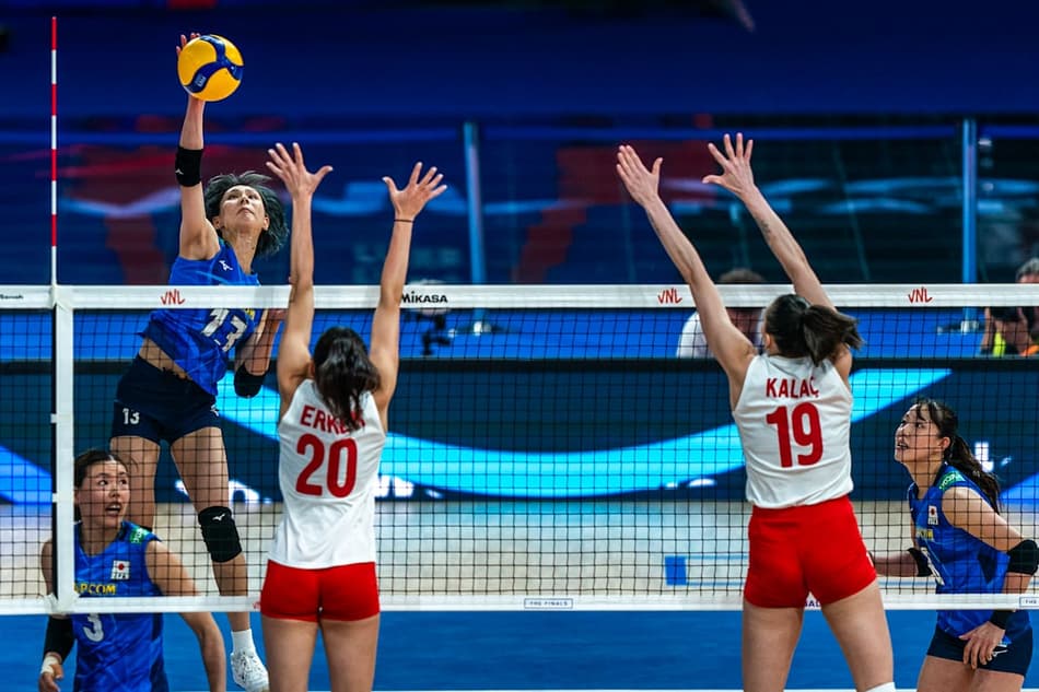Japão x Turqiia, pelas quartas de final da VNL feminina (foto: volleyballworld)