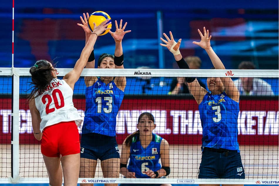 Japão x Turqiia, pelas quartas de final da VNL feminina (foto: volleyballworld)