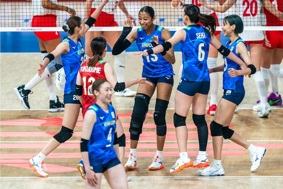 Japão x Turqiia, pelas quartas de final da VNL feminina (foto: volleyballworld)