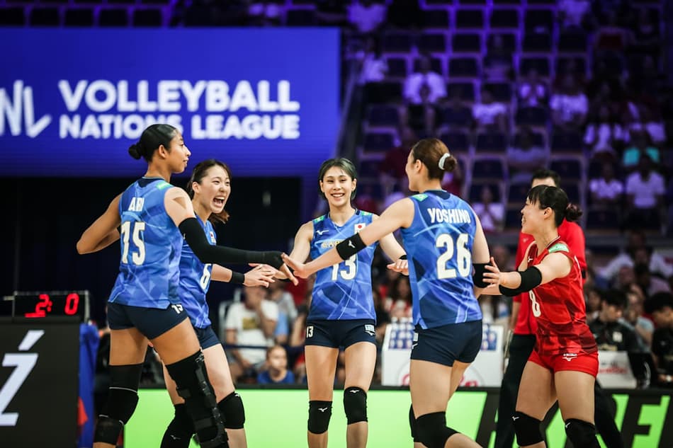 Japão x Turqiia, pelas quartas de final da VNL feminina (foto: volleyballworld)