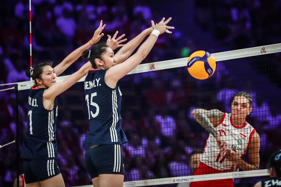 Polônia x China, pelas quartas de final da VNL feminina (foto: volleyballworld)