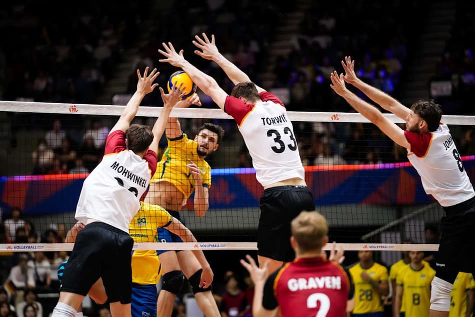Brasil x Alemanha, pela Liga das Nações de vôlei masculino (foto: volleyballworld)