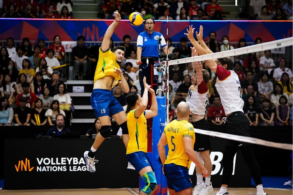 Brasil x Alemanha, pela Liga das Nações de vôlei masculino (foto: volleyballworld)