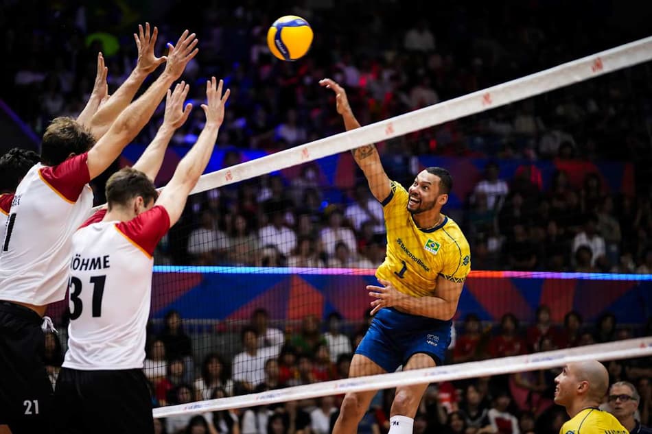 Brasil x Alemanha, pela Liga das Nações de vôlei masculino (foto: volleyballworld)