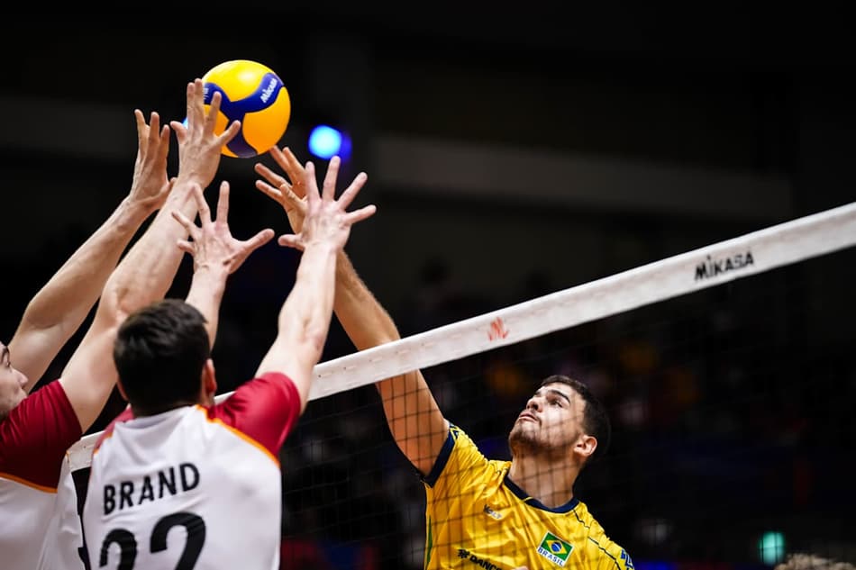 Brasil x Alemanha, pela Liga das Nações de vôlei masculino (foto: volleyballworld)