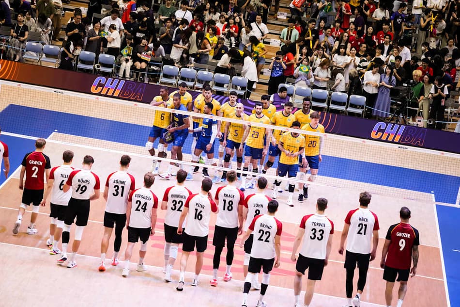 Brasil x Alemanha, pela Liga das Nações de vôlei masculino (foto: volleyballworld)