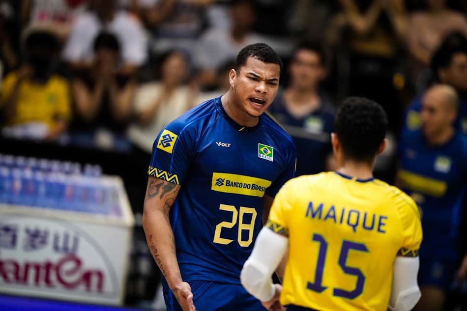 Brasil x Turquia, pela VNL masculina (foto: volleyballworld)
