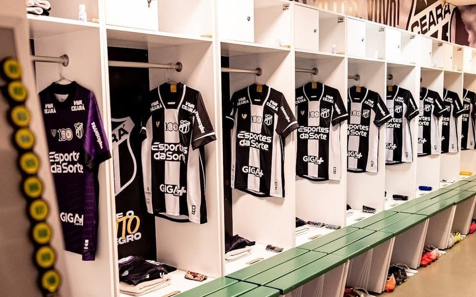 Vestiário do Ceará na Arena Castelão (Foto: Gabriel Silva/Ceará SC)