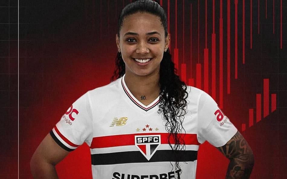 Taty Sena, nova jogadora do São Paulo. (Foto: São Paulo/Divulgação)