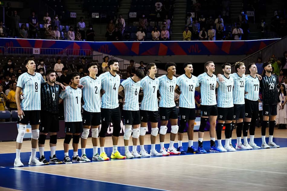 O Brasil venceu a Argentina por 3 sets a 1 pela VNL Masculina (Foto: Divulgação/Volleyball World)