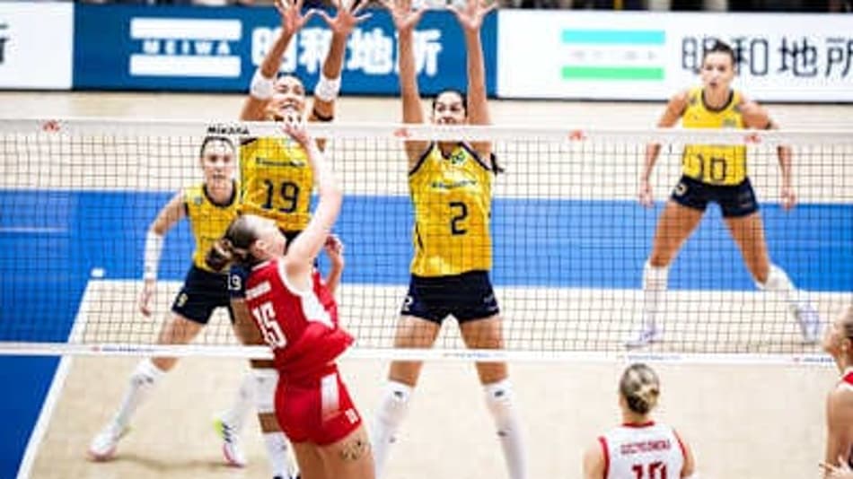 Brasil 3 x 1 Polônia, pela terceira etapa da VNL feminina (Foto: Divulgação/Volleyball Wolrd)