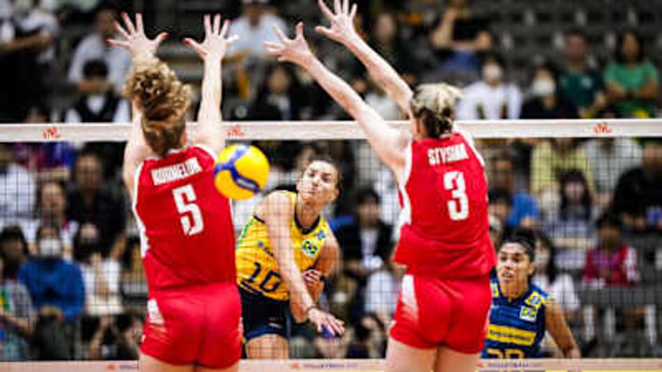 Brasil 3 x 1 Polônia, pela terceira etapa da VNL feminina (Foto: Divulgação/Volleyball Wolrd)