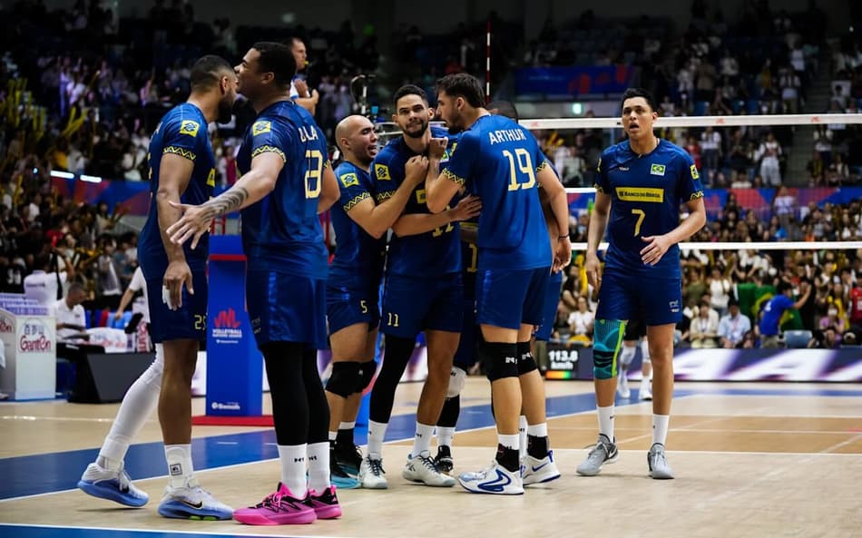 O Brasil venceu a Turquia por 3 sets a 1 pela VNL Masculina (Foto: Divulgação/Volleyball World)