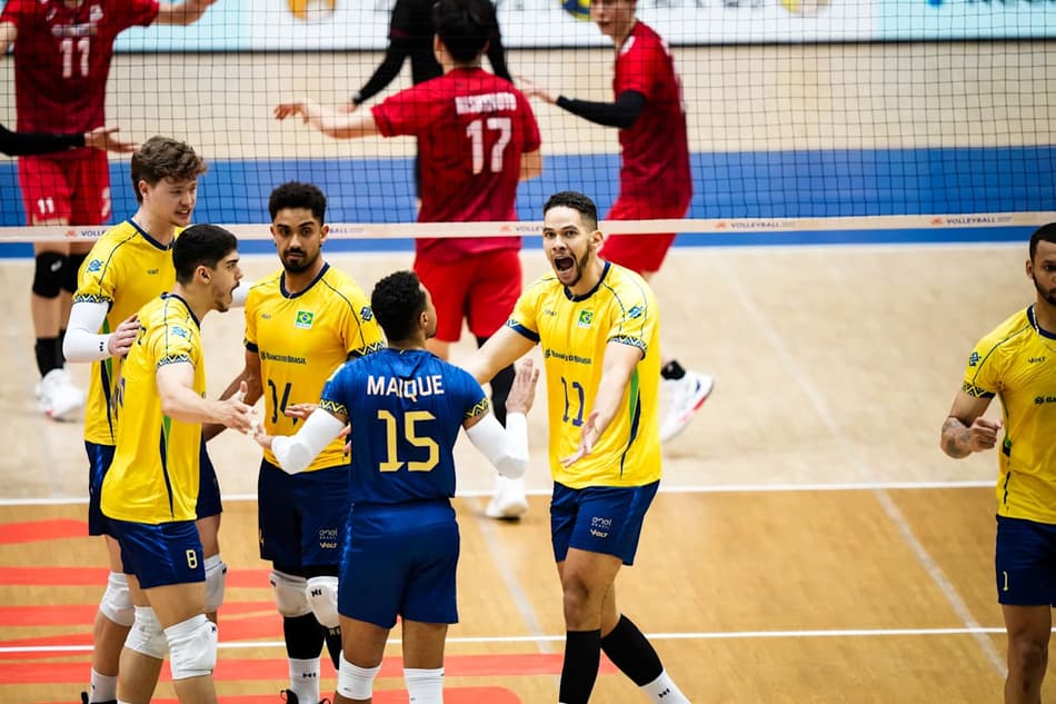 Brasil x Japão na VNL masculina; veja fotos da partida