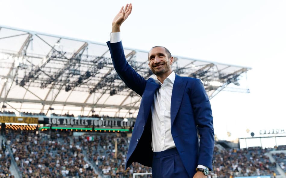 Chiellini no estádio do LAFC (Foto: Reprodução/LAFC)