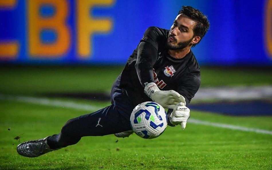 Cleiton, goleiro do Bragantino, no jogo contra o Juventude (Foto: Ari Ferreira / Red Bull Bragantino)