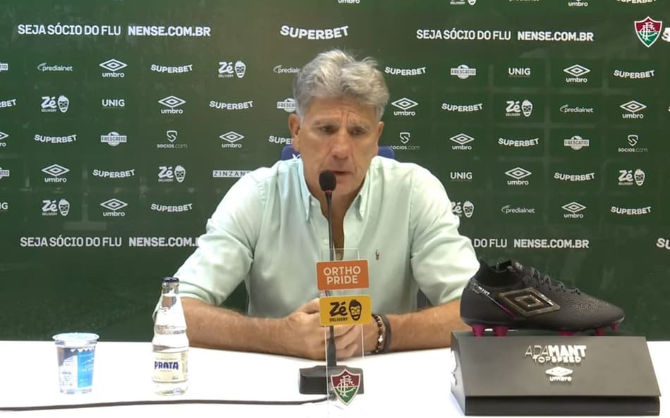Renato Gaúcho em coletiva depois do FlaFlu. (Foto: Reprodução)